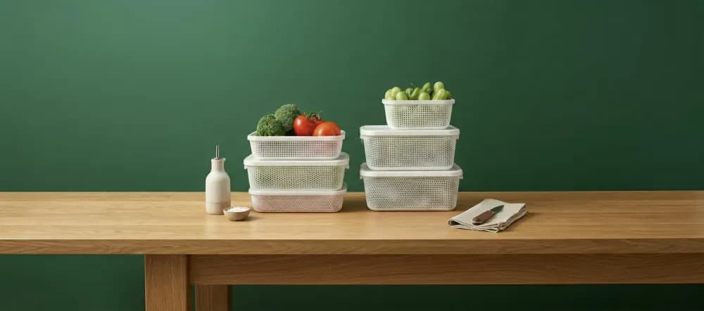 food boxes with vegetables